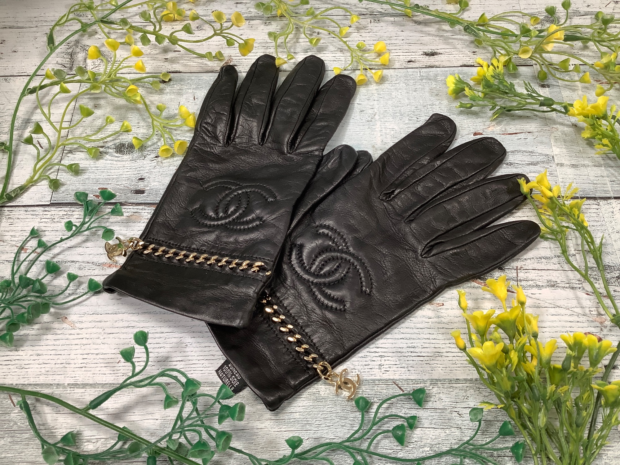 CHANEL 未使用 ココマーク グローブ ラムスキンレザー 箱付 CHANEL 未使用 ココマーク グローブ ラムスキンレザー 箱付