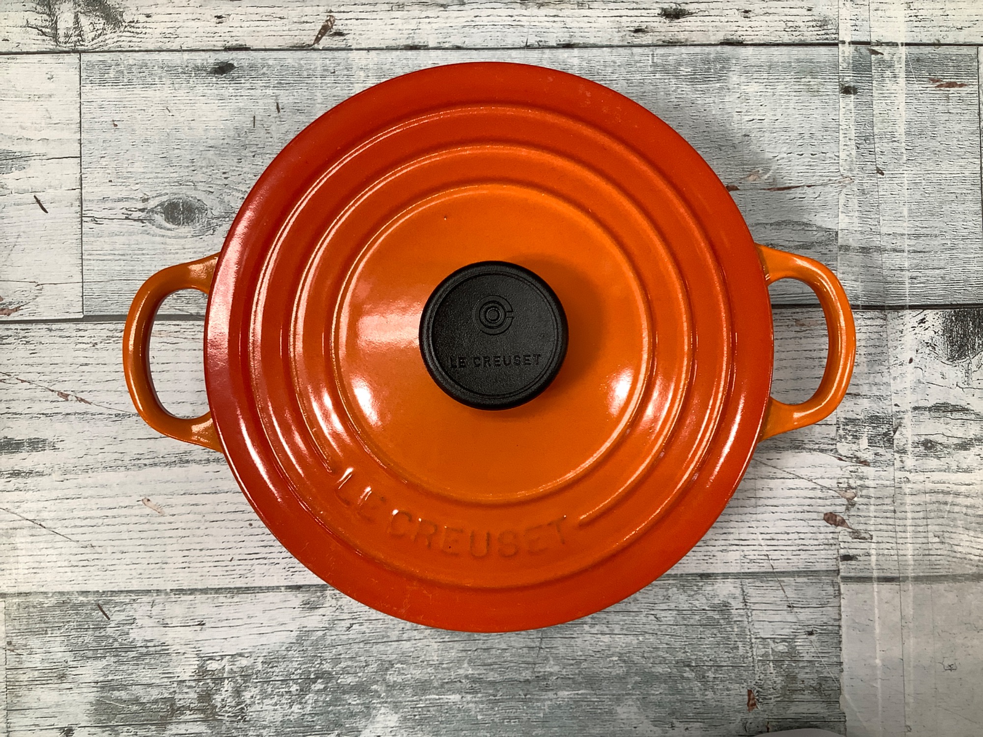 Le Creuset オレンジ 両手鍋 18cm LE CREUSET (ルクルーゼ) 両手鍋 18cm オレンジ ココット