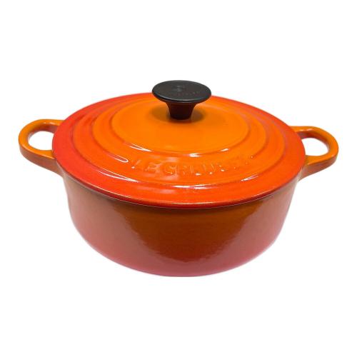 LE CREUSET オレンジ 両手鍋 30cm ル・クルーゼ LE CREUSET 両手鍋 18cm オレンジ - メルカリ