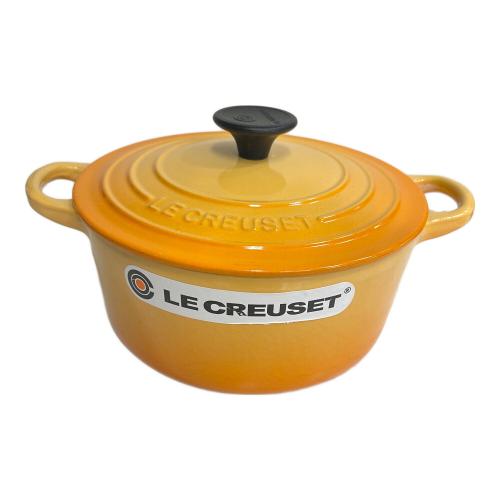 LE CREUSET オレンジ 両手鍋18サイズ LE CREUSET オレンジ 両手鍋18サイズ スマホで購入】LE CREUSET