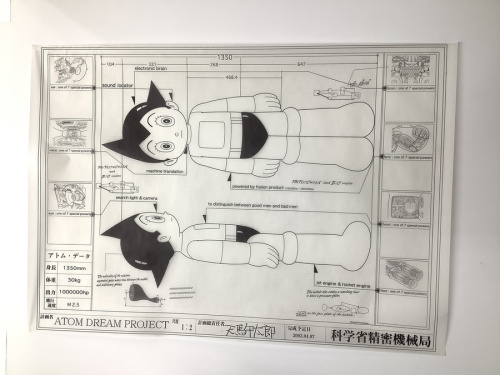 鉄腕アトム 設計図ポスターの中央林間