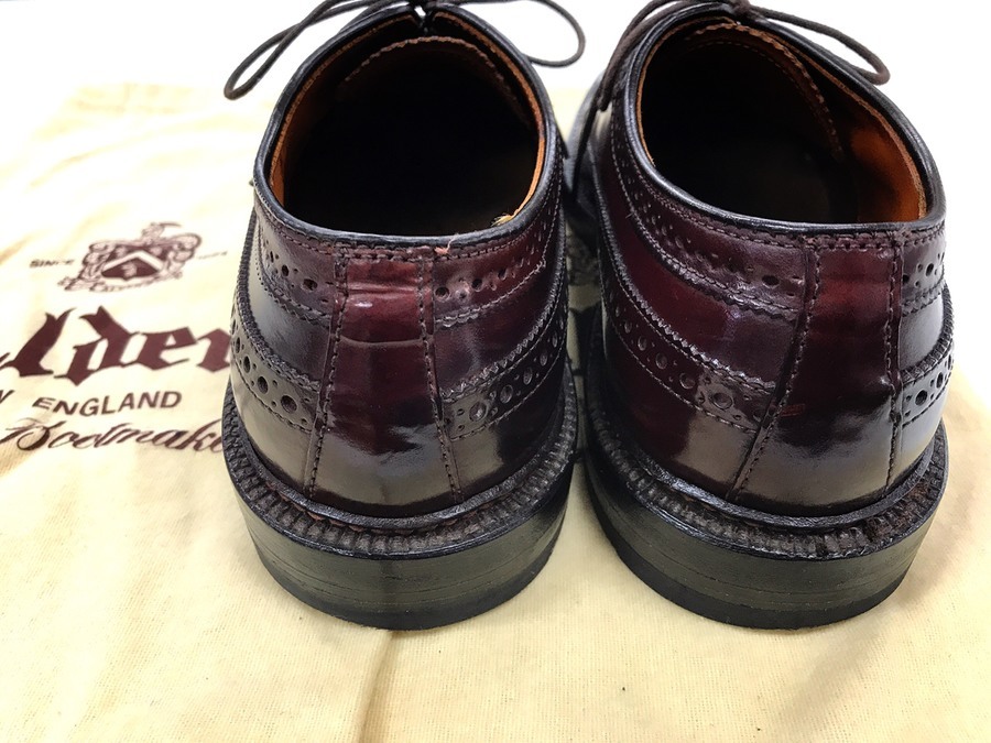 ALDEN】コードバン ロングウイングチップシューズ入荷【上板橋
