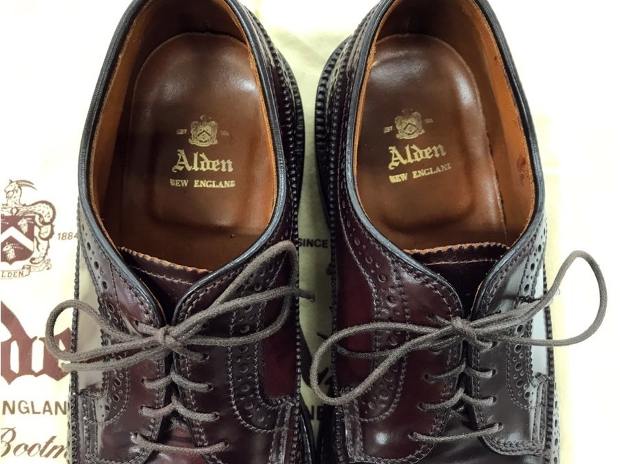 ALDEN】コードバン ロングウイングチップシューズ入荷【上板橋