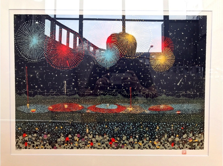 日本のゴッホ、裸の大将 あの天才画家の作品です【山下 清】長岡の花火