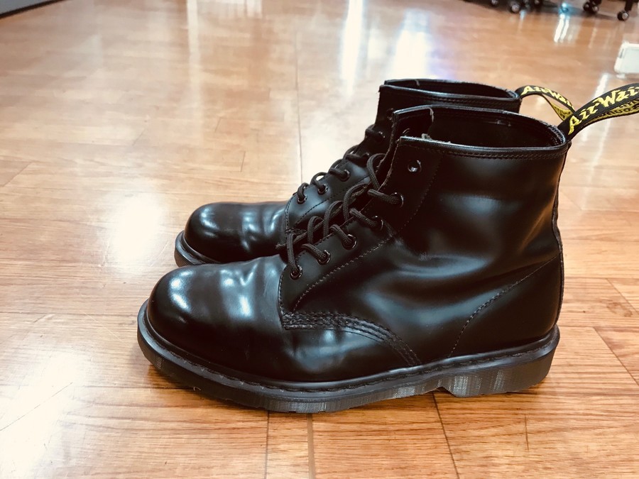 ドクターマーチン　6ホール　ブラック 英国製 DR.MARTENSドクターマーチン 6ホールブーツ 黒 UK7