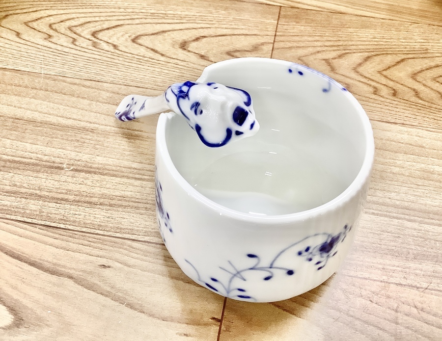 ❴希少 美品❵ ロイヤルコペンハーゲン 皿、シュガーボウル、クリーマー3点セット ROYAL COPENHAGEN(ﾛｲﾔﾙｺﾍﾟﾝﾊｰｹﾞﾝ) ブルーエレメンツのシュガーボウルが