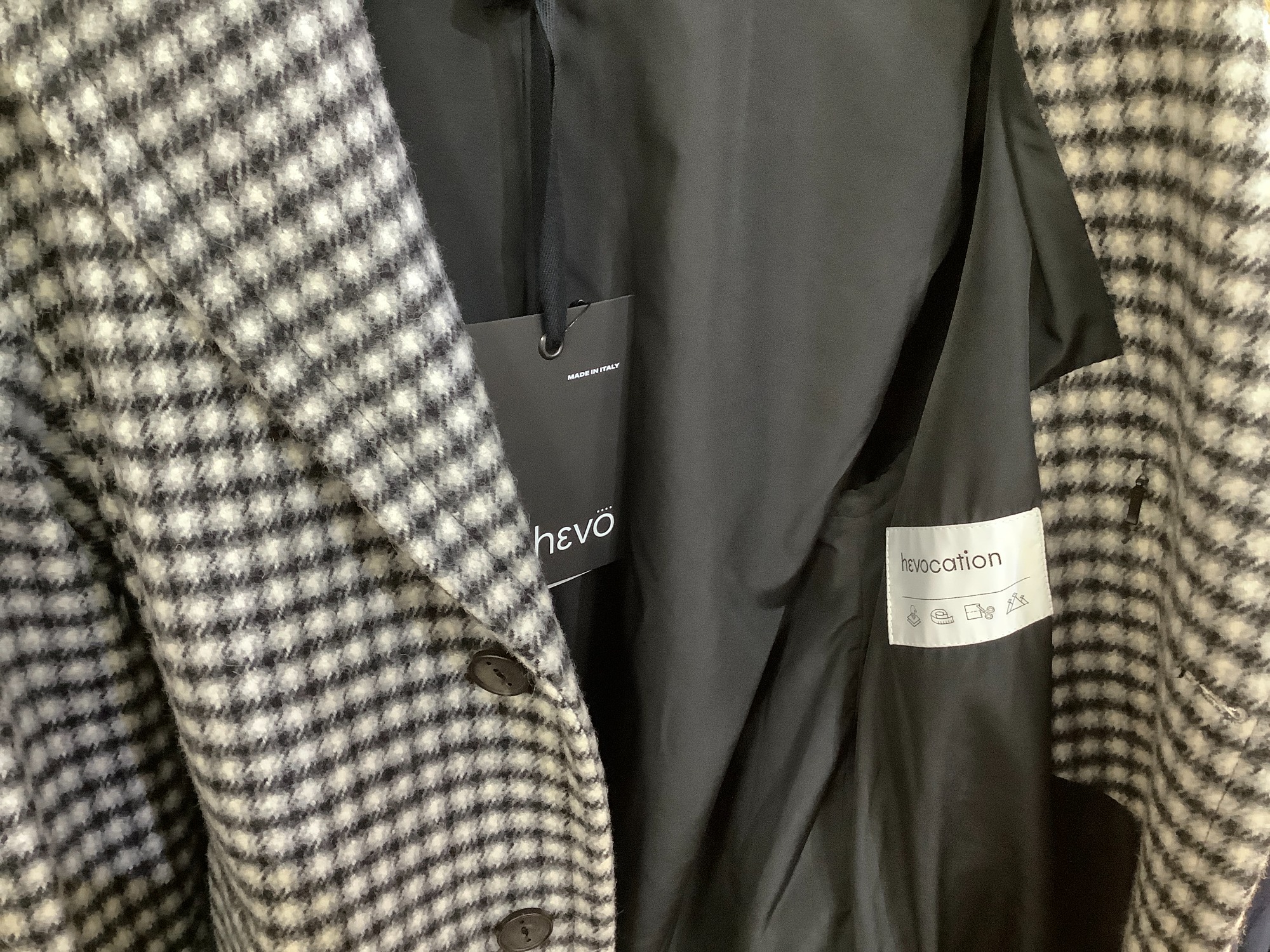 Hevo（イーヴォ）よりOSTUNI モノトーンチェックコートが入荷致しまし