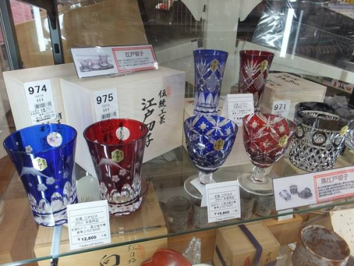 七宝玉菱文様の江戸切子