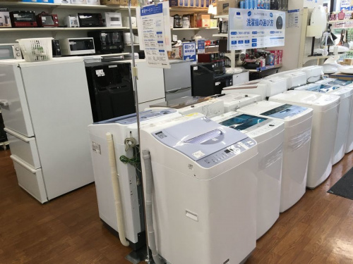 夏物家電の冷蔵庫　洗濯機