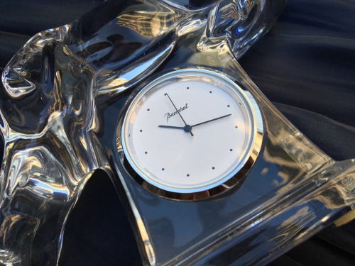 Baccarat(バカラ)のクロックオブジェ、 ジャンピングホースが