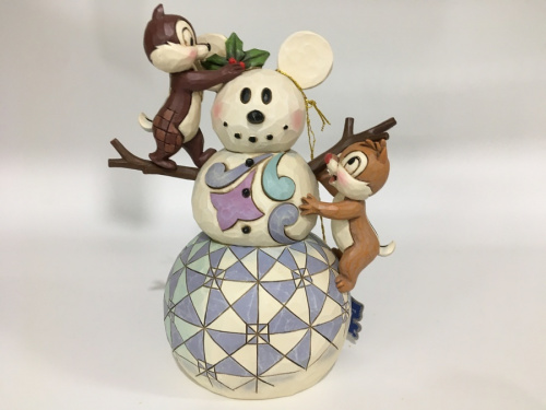 インテリア小物の雪だるま チップ&デール