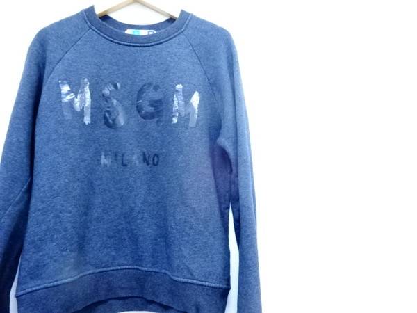 MSGM - MSGM エムエスジーエム スウェット S 青 【古着】【中古】 MSGM エムエスジーエム スウェット S 青 【古着】【中古】