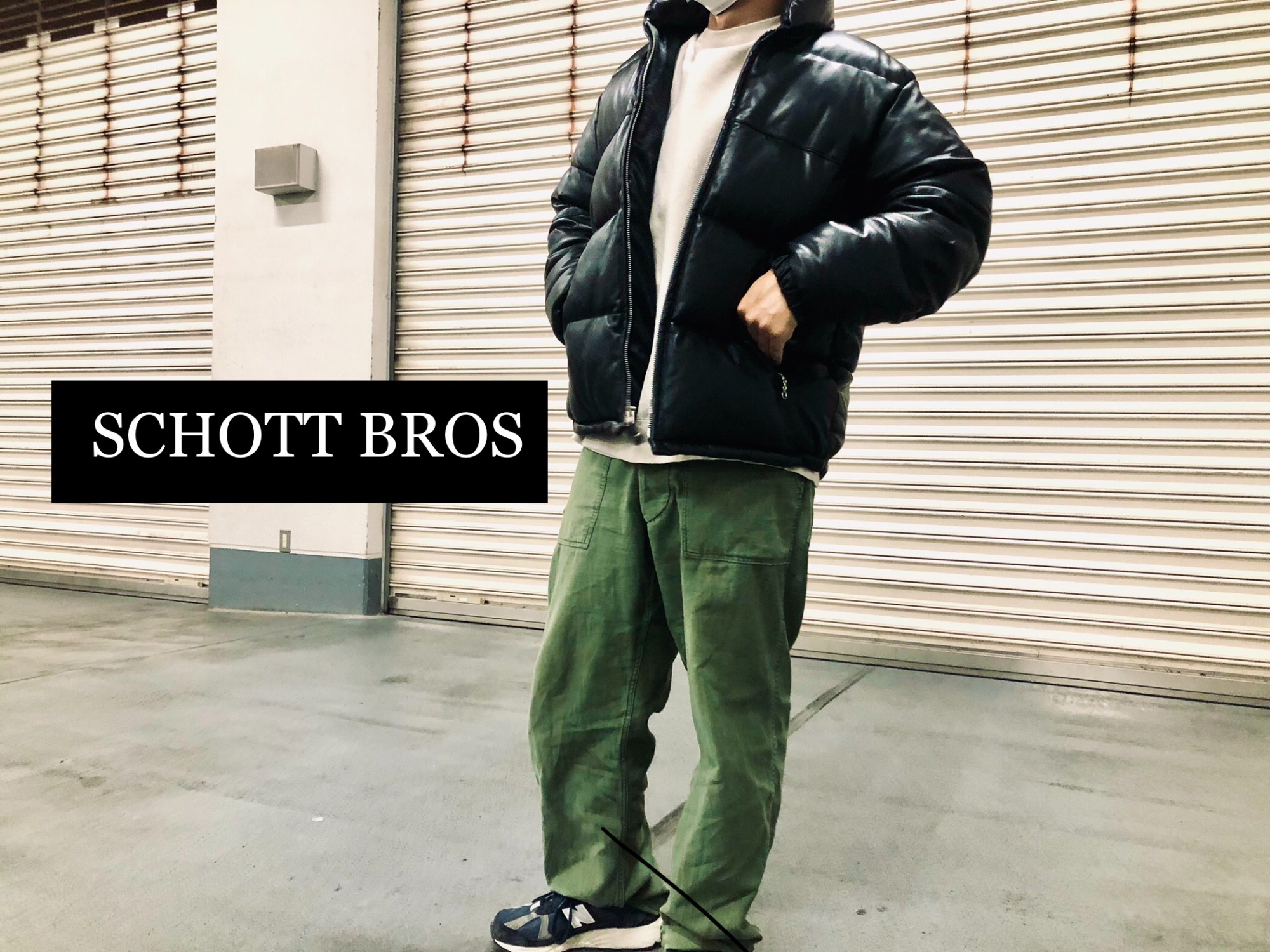 冬物衣類買取強化中！】SCHOTT BROSレザーダウンジャケット入荷いたし