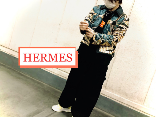 Hermès Margiela期　リバーシブル　ジャケット エルメス マルジェラ期 折畳み式幌の馬車 中綿 シルク リバーシブル