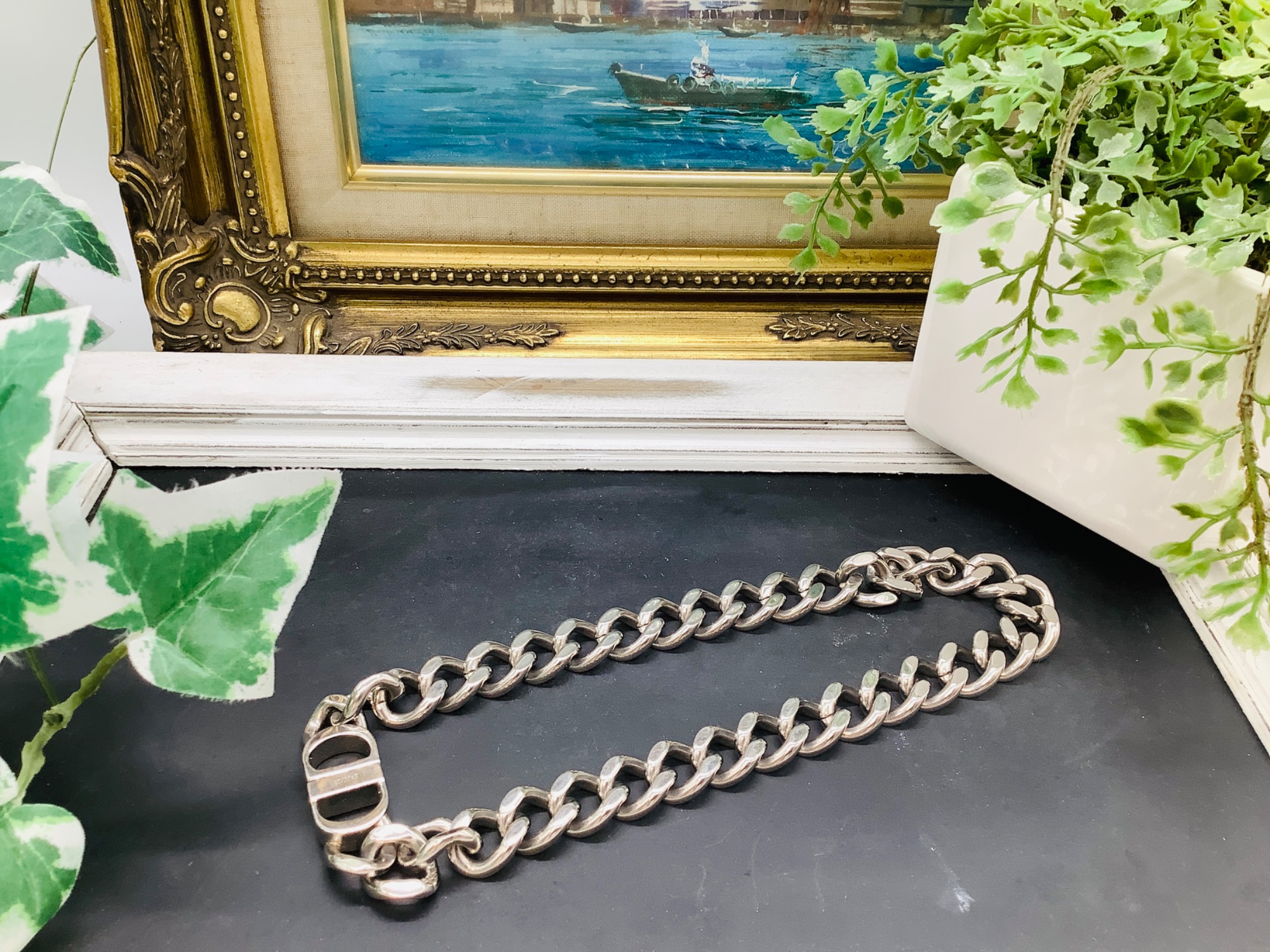 Dior ネックレス 正規店購入 Dior/ディオール】 CDアイコン チェーンリンク ネックレス 真鍮 46.7g