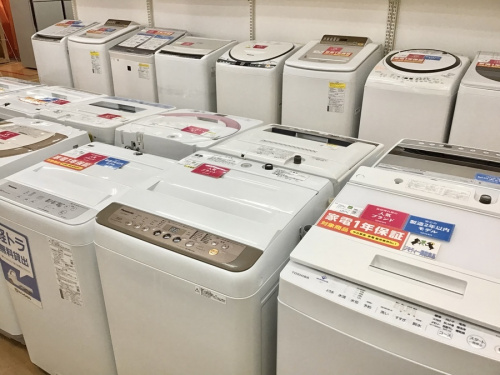 中古洗濯機の単身洗濯機