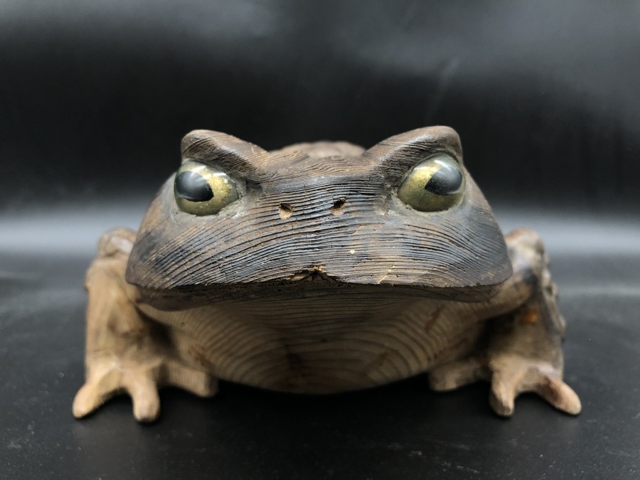 木彫曲江造蟇蛙の置物を買取入荷しました！！【練馬店】｜2021年03月15