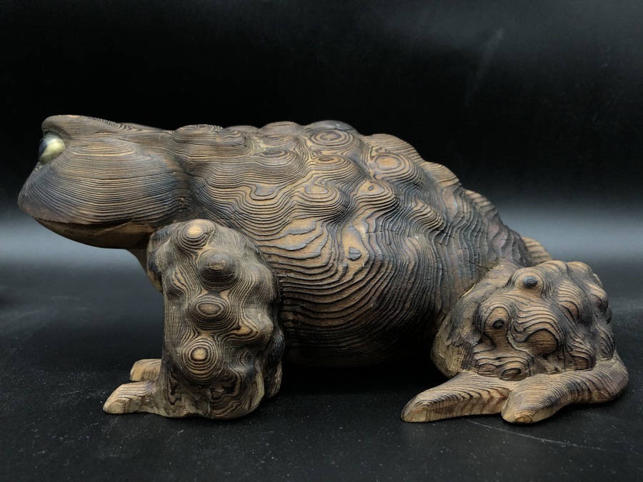 木彫曲江造蟇蛙の置物を買取入荷しました！！【練馬店】｜2021年03月15