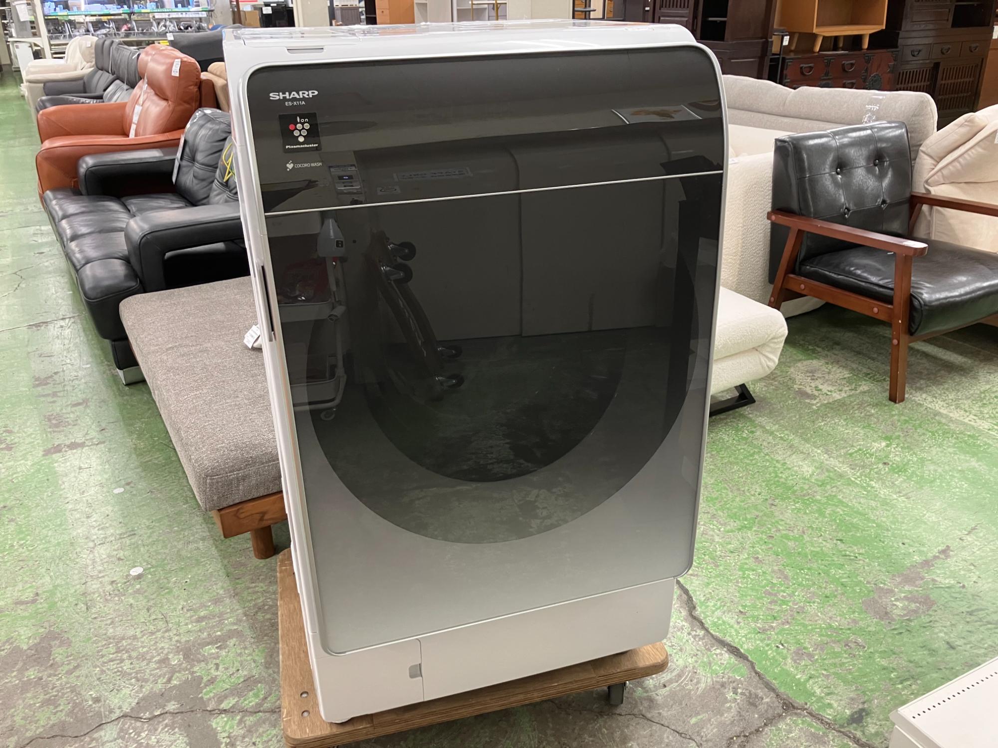SHARP ドラム式洗濯乾燥機 ES-X11A-SR 買取入荷しました！｜2026年03月