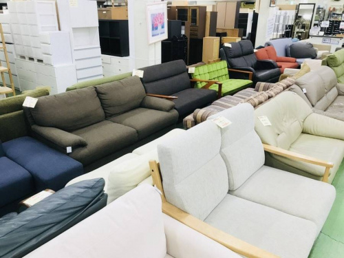 3人掛けソファのレザーソファー