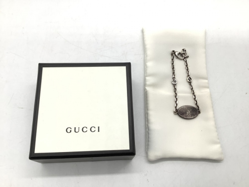 シルバーブレスレットのダブルGブレスレット
