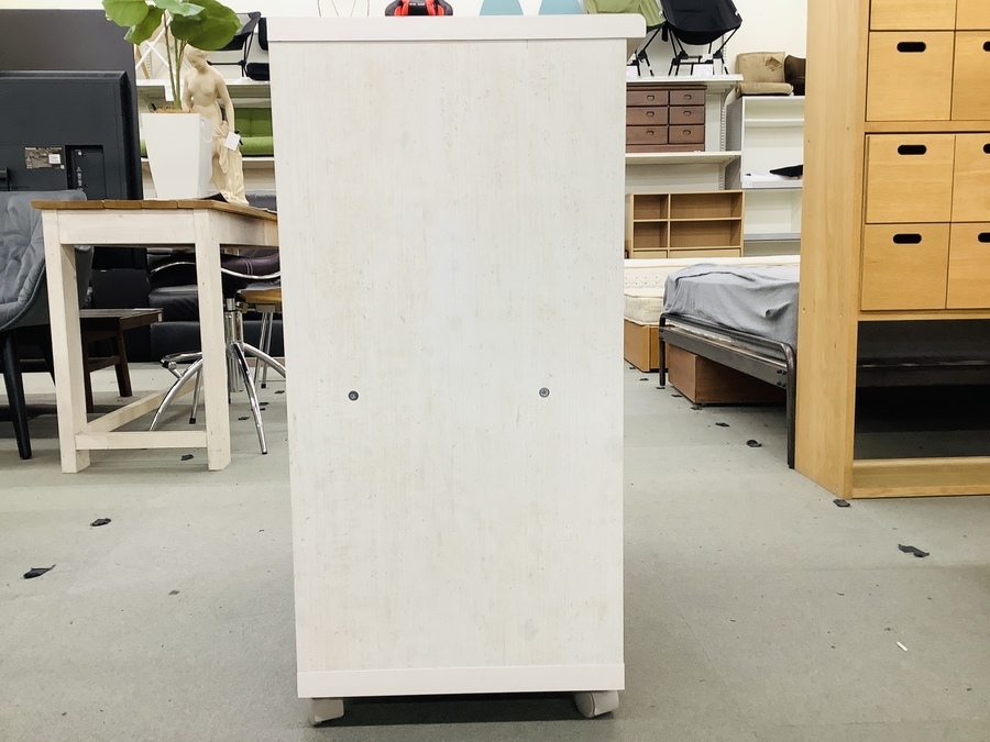 ニトリ カウンターワゴン レンジ台 リズバレー ナチュラルホワイト入荷