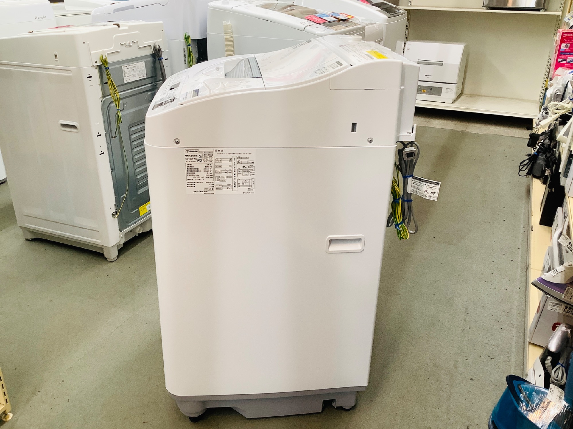 名古屋送料無料 シャープ5.5kg 乾燥3kg洗濯機　2019年 ES-T5E6 SHARP(シャープ）電気洗濯乾燥機ES-T5E6-KW 2019年製入荷致し