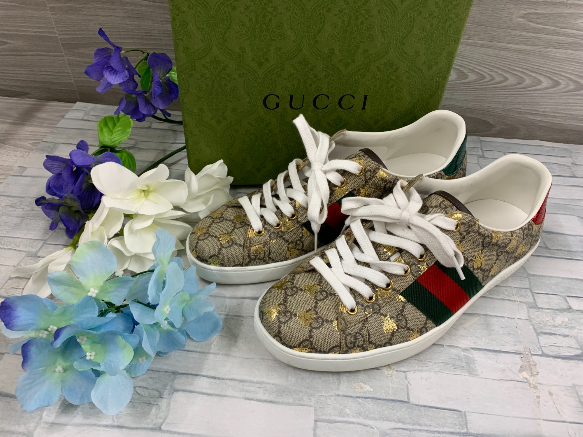 スマホで購入』GUCCI (グッチ) メンズスニーカー NEW ACE 548950