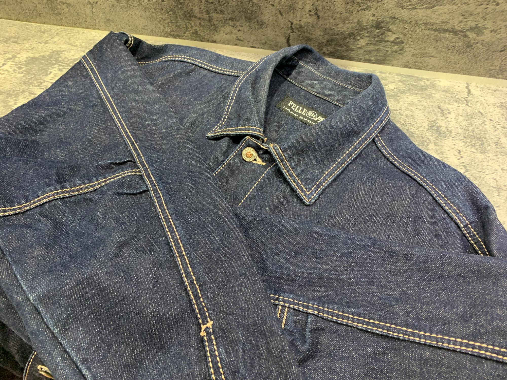 PELLEPELLE　ペレペレ　ダメージ加工デニムジャケット　黒　Lサイズ 00's PELLE PELLE ペレペレ ブラック デニムジャケット L - メルカリ