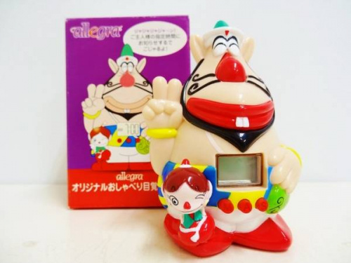 【管MI0573】未使用 非売品 レア アレグラ ハクション大魔王 からくり時計 アレグラ ハクション大魔王からくり時計 製薬会社ノベルティ