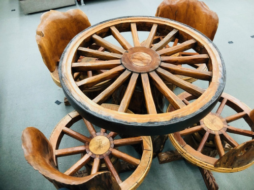 ダイニングセットの古材