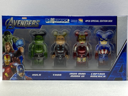 フィギュアのBE@RBRICK アベンジャーズ4体セット【前売券特典品】
