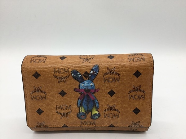 MCM(エムシーエム) 3つ折り財布 ブラウン ラビットプリント 買取入荷