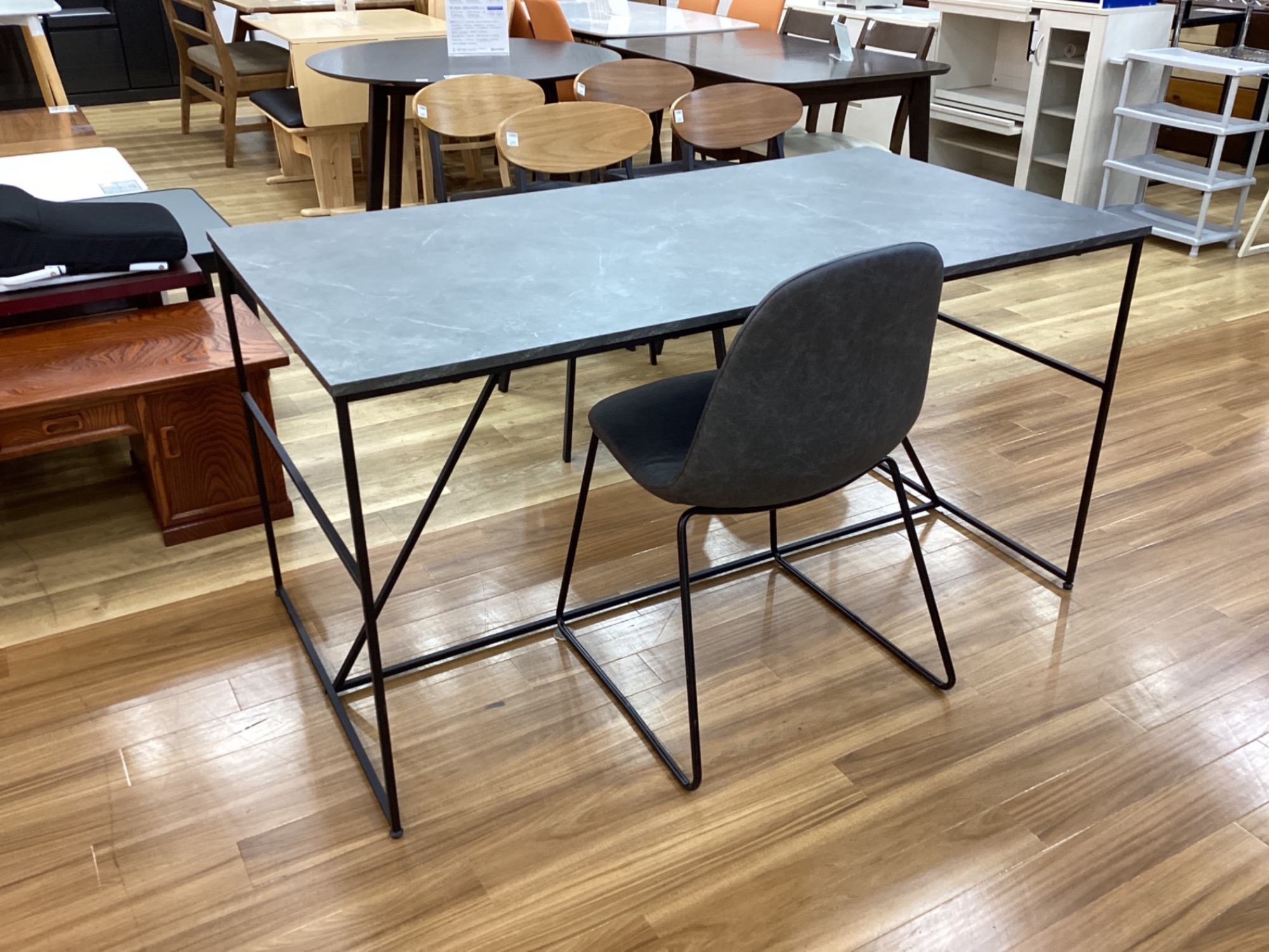 軽トラック90分無料！】ダイニング2点セット グレー 入荷しました 