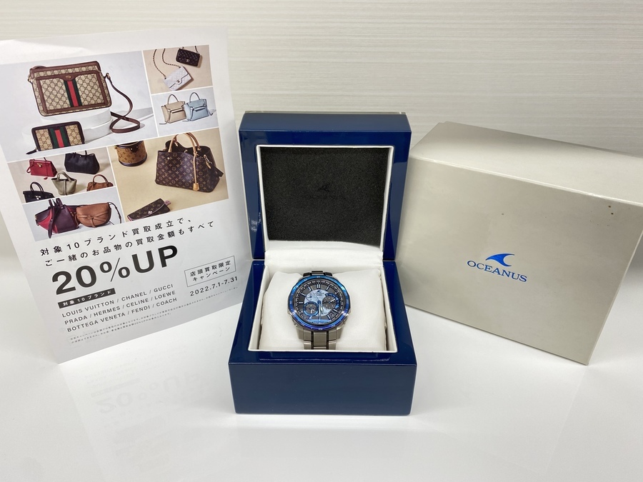 OCEANUS クォーツ腕時計 箱付き スマホで購入】CASIO(カシオ)の腕時計(OCW-S1350)が入荷致しました