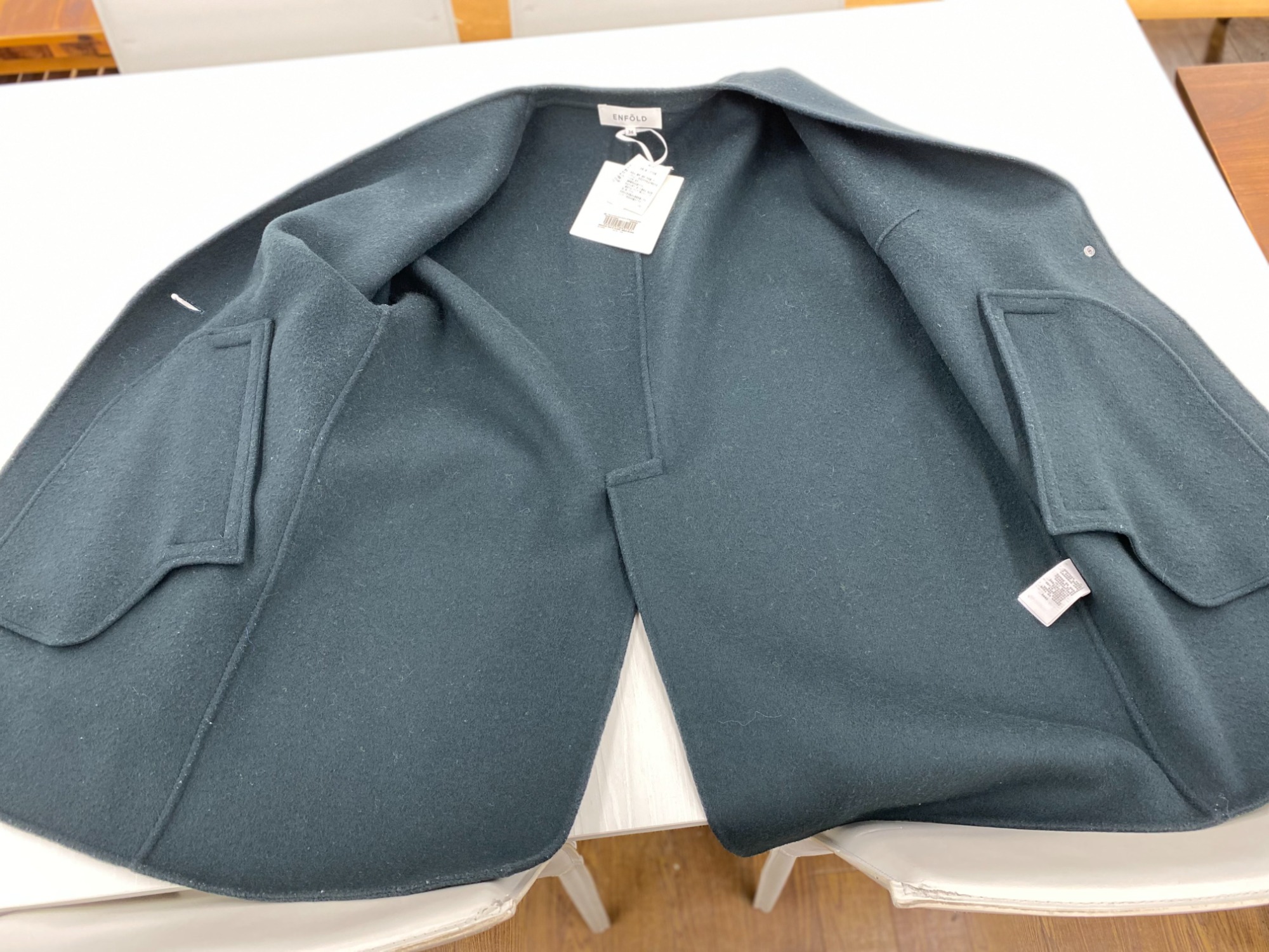 enfold エンフォルド　ウールジレ ENFOLD(エンフォルド)｜ZIP CARDIGAN/カーディガン/チャコールグレー
