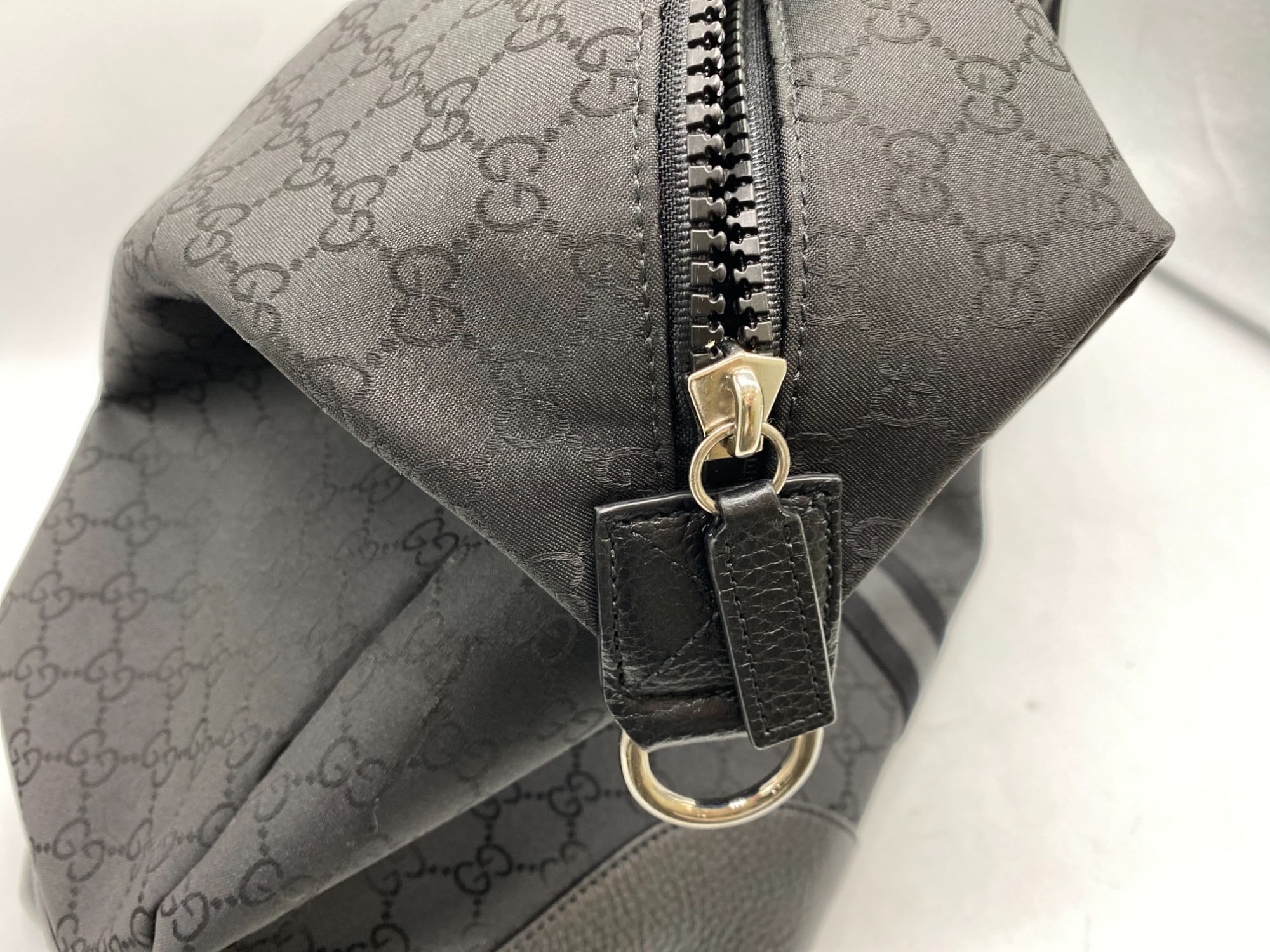 希少❗️ GUCCI ボストンバッグ　ナイロン　大容量　グッチ ◇GUCCI◇グッチ ボストンバッグ ブラック GG ナイロンバッグ