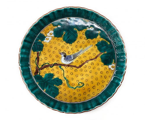 吉田屋花鳥 銘々皿の古九谷焼
