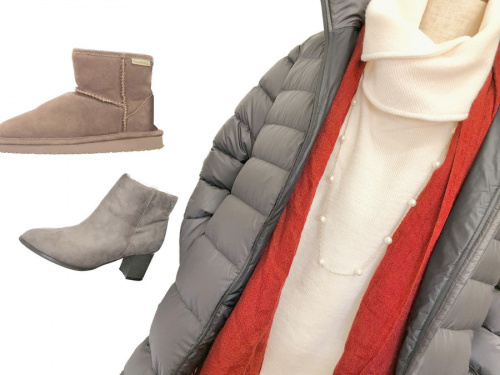 レディースファッションのコート　ダウン