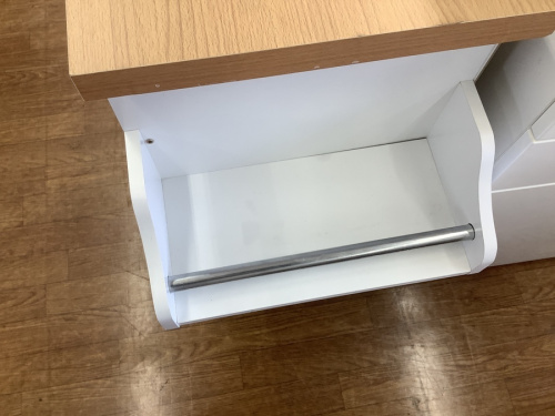 キッチンカウンターのナチュラル×ホワイト