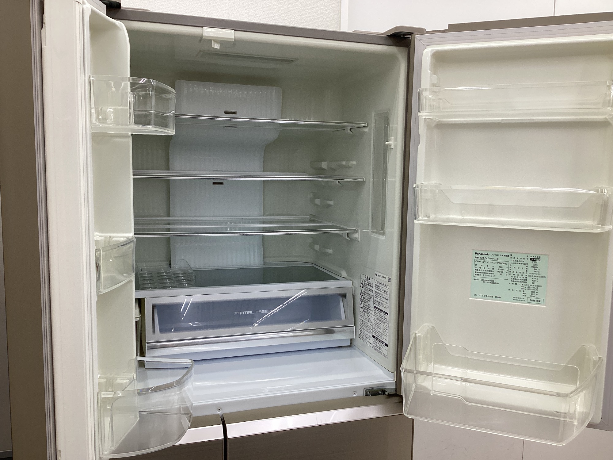 6ドア 470L Panasonic 2016年NR-F471PV-N 冷蔵庫 Panasonic 6ドア冷蔵庫 NR-F472XPV-X 470L 2016年製」入荷