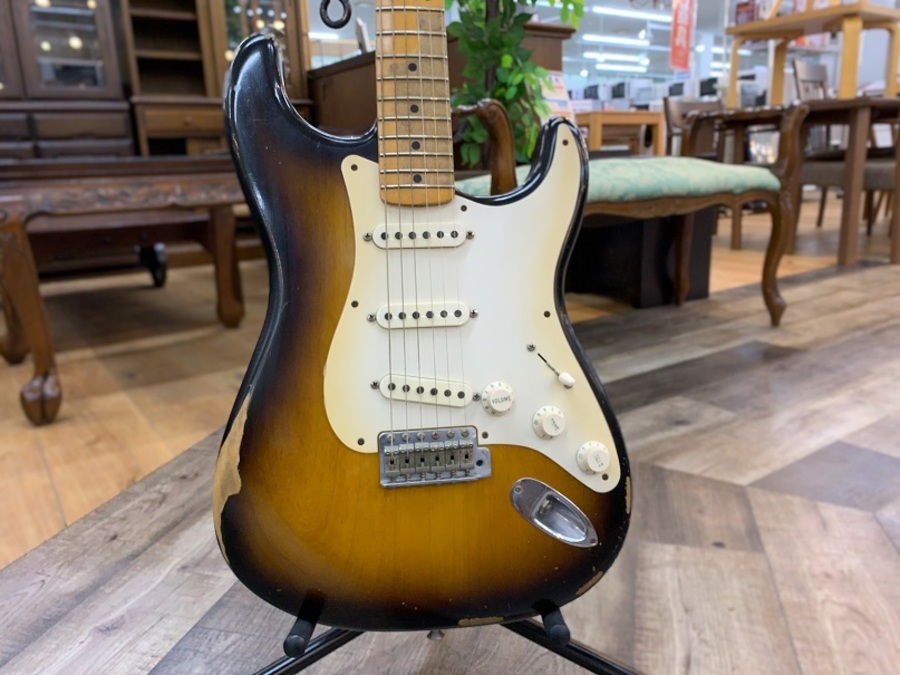 国産ストラトキャスター 中古 ラッカー ステンレスフレット レリック ビンテージ Fender Japan でたった一つのHEAVY RELIC
