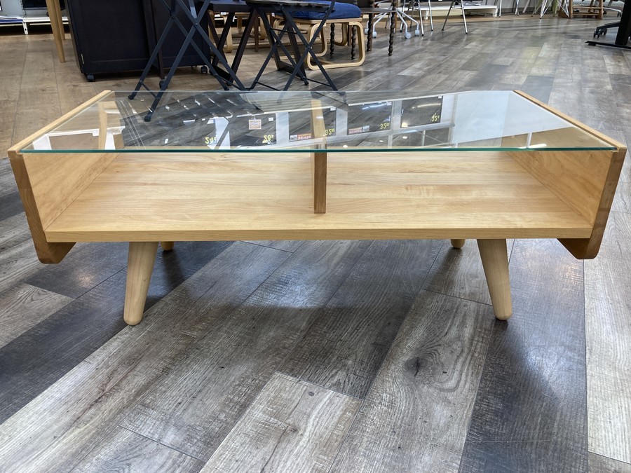 モモナチュラル momo natural ガラストップ ローテーブル COMO モモナチュラル momo natural ガラストップ ローテーブル COMO GLASS