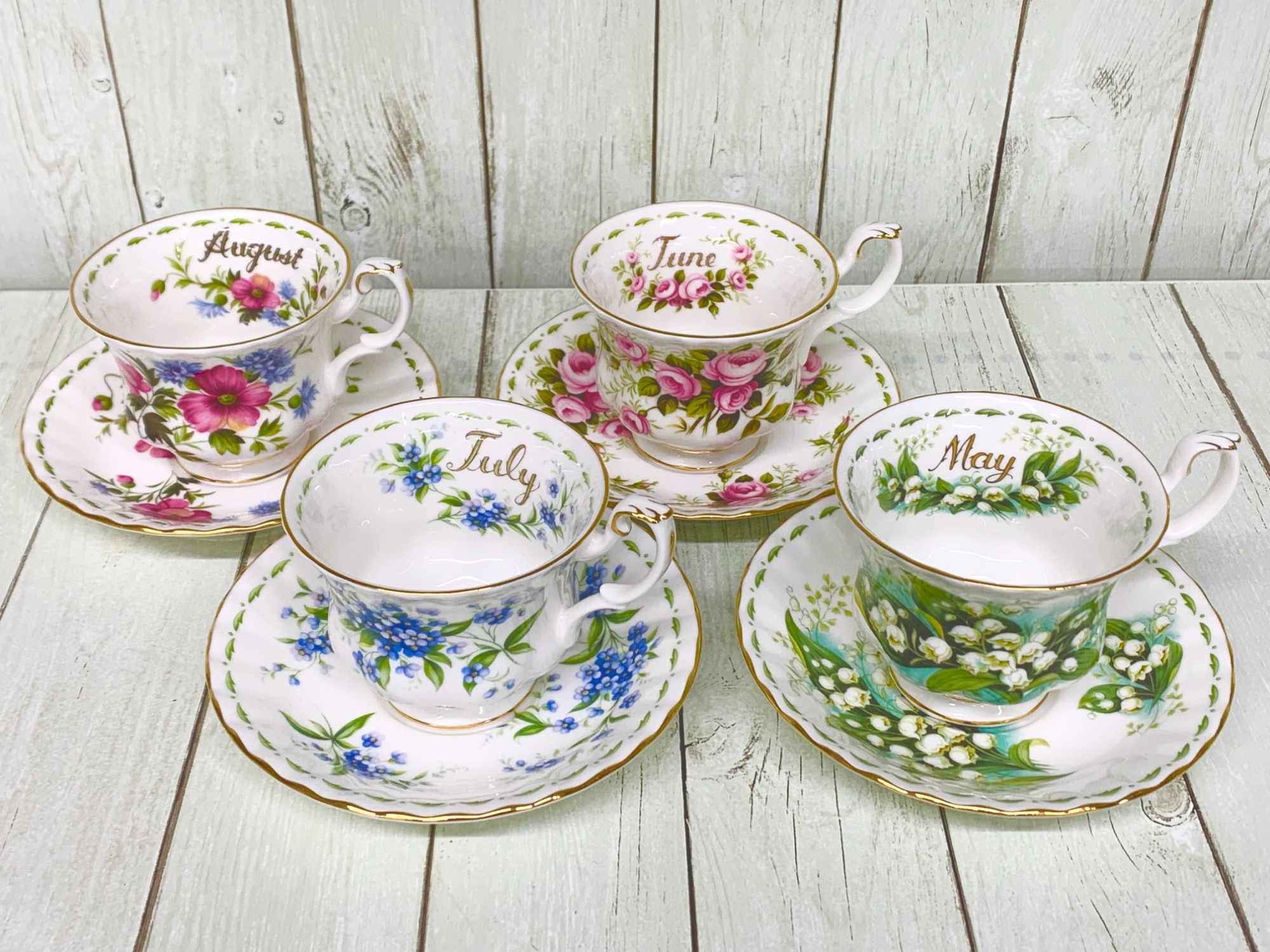 ロイヤルアルバート メイフラワー スープカップ ダブルハンドル 3客