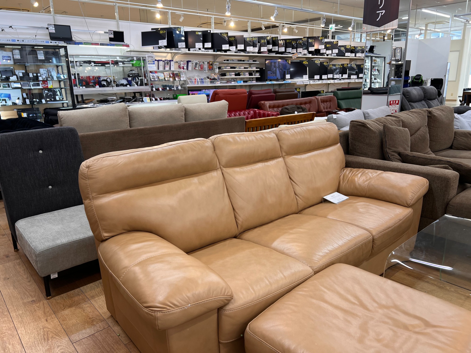 J4546【リユースのサカイ柏店】バルセロナチェア　二人掛けソファ　リプロダクト品　クリーニング済　参考価格187,000円　 バルセロナチェア 2P 総本革｜高品質リプロダクト家具通販【3年品質保証】