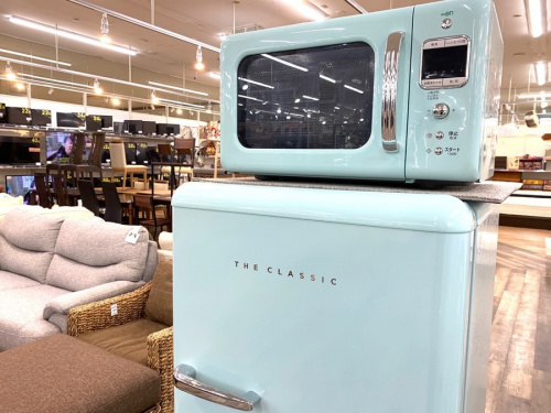 レトロスタイル】Daewoo（ダイウ）の冷蔵庫と電子レンジのご紹介です