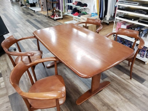 千葉　中古　飛騨産業のダイニング5点セット