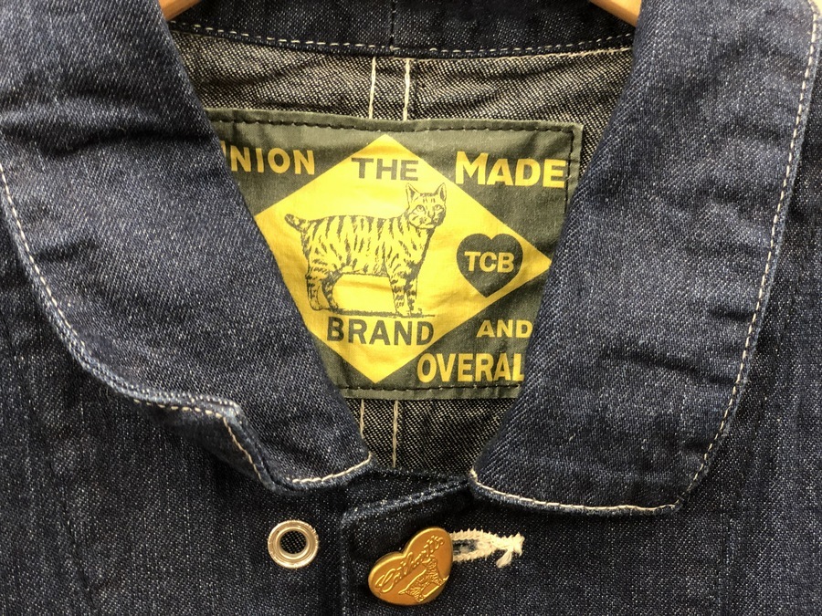 金のハート型ボタンが魅力的!TCB JEANSのデニムジャケットが 金のハート型ボタンが魅力的!TCB JEANSのデニムジャケットが