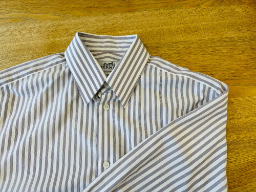 HERMES(エルメス)セリエボタンダウンストライプシャツを買取入荷