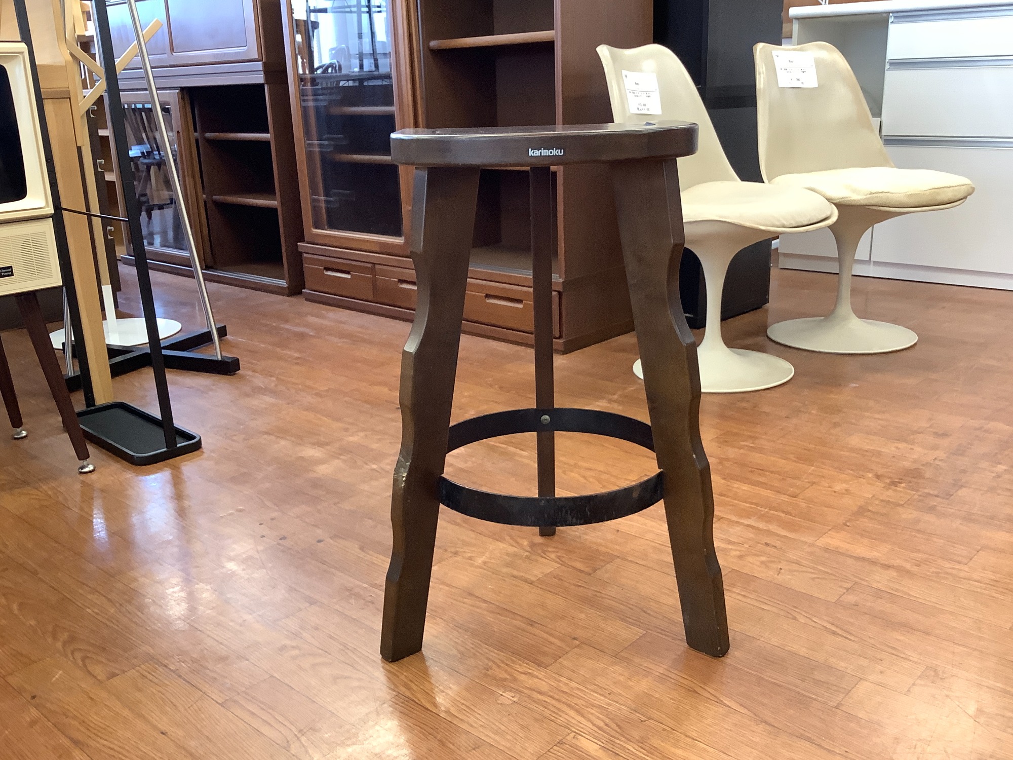 karimoku カリモク　カウンターチェア　ハイチェア　アンティーク　IZ karimoku カリモク カウンターチェア ハイチェア アンティーク IZ